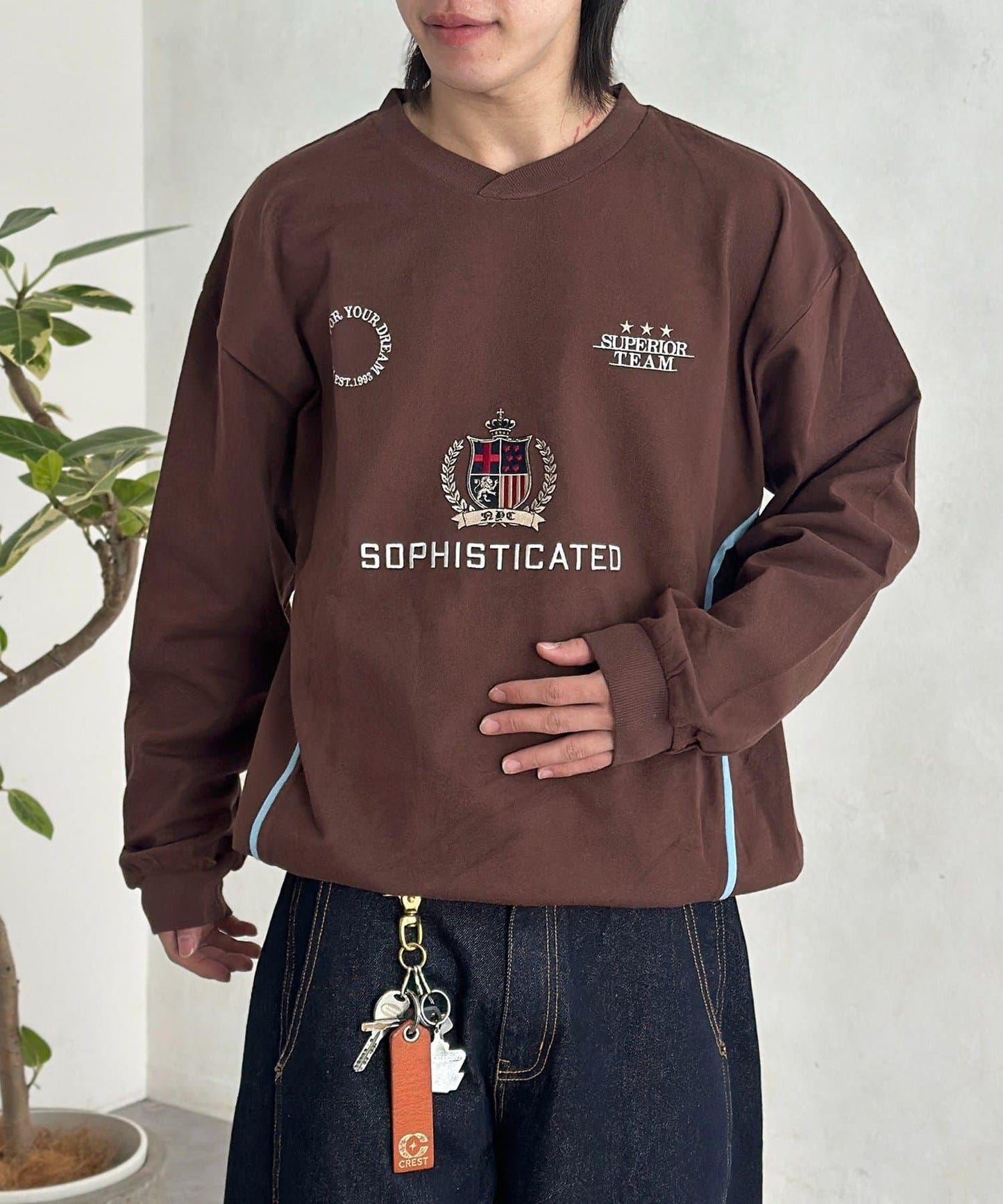 厚磅 遊戲圖案 長袖T恤