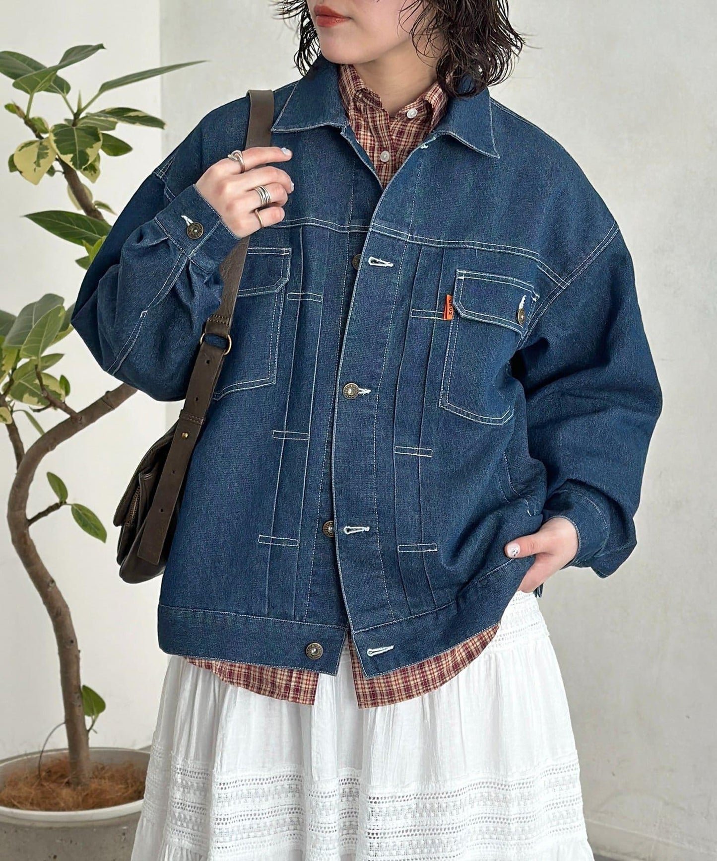 網眼牛仔短款夾克