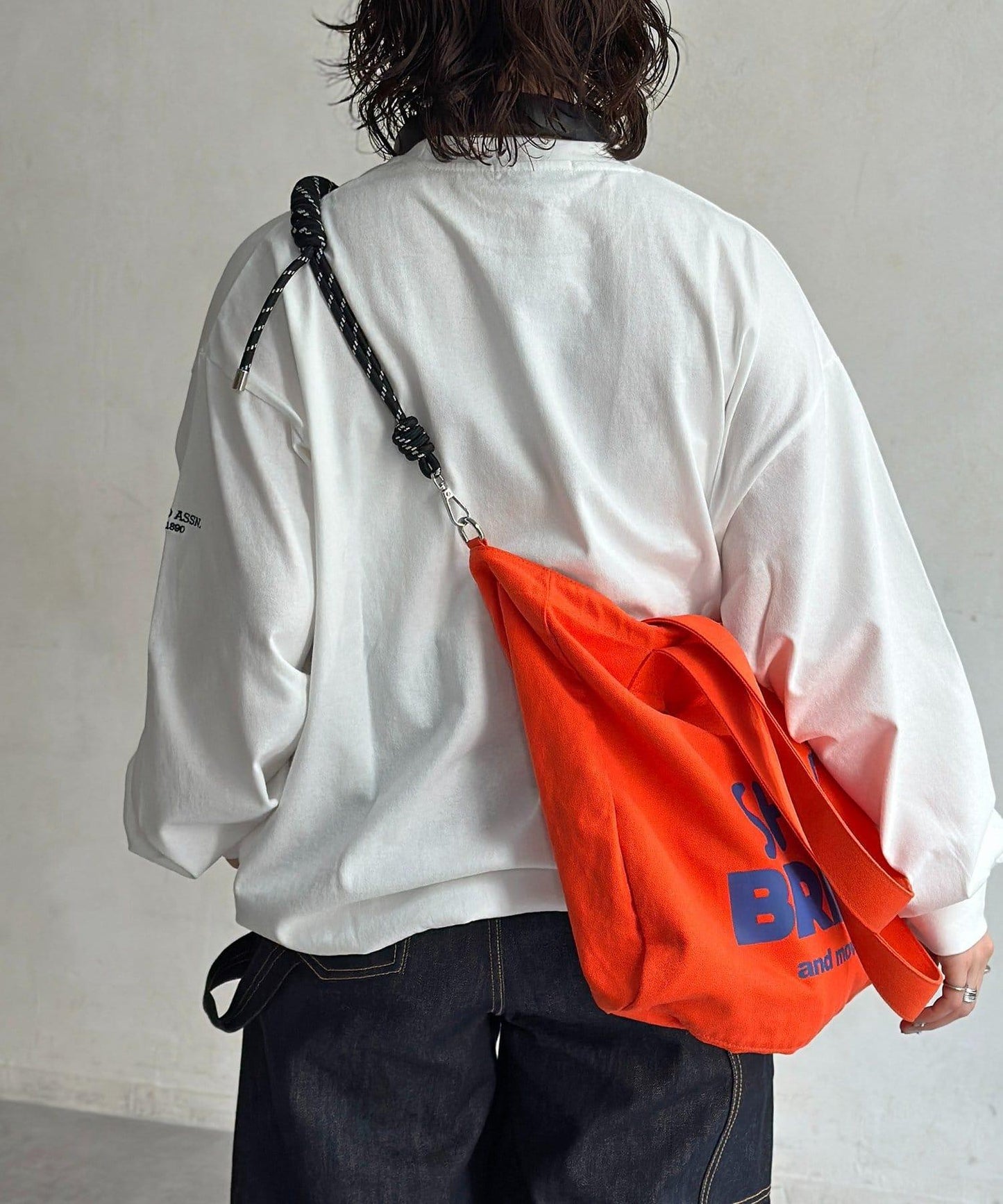 U.S. POLO ASSN. 抽繩泡泡廓形長袖T恤