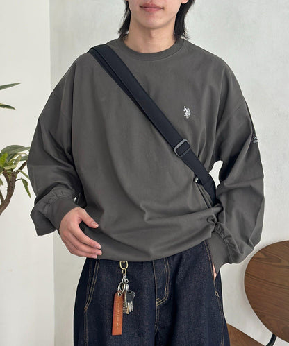 U.S. POLO ASSN. 抽繩泡泡廓形長袖T恤