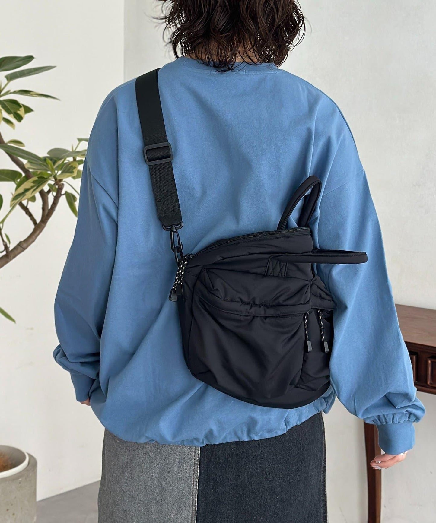 U.S. POLO ASSN. 抽繩泡泡廓形長袖T恤