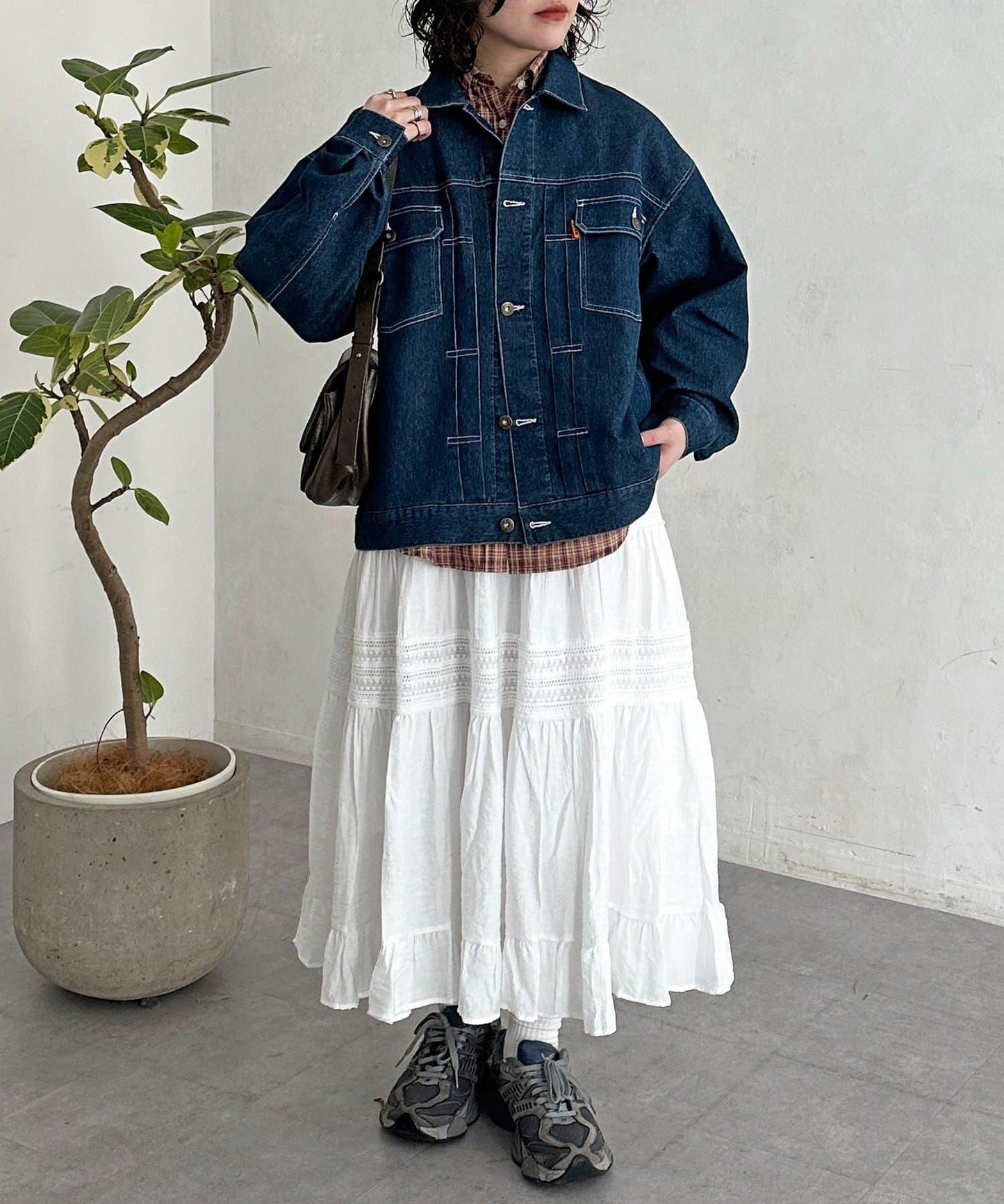 網眼牛仔短款夾克