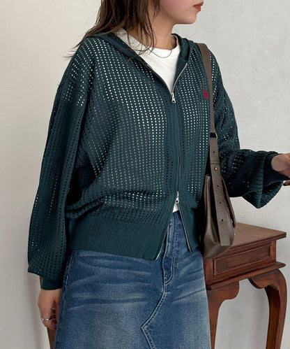 U.S. POLO ASSN. 網眼拉鍊連帽外套