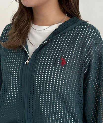 U.S. POLO ASSN. 網眼拉鍊連帽外套