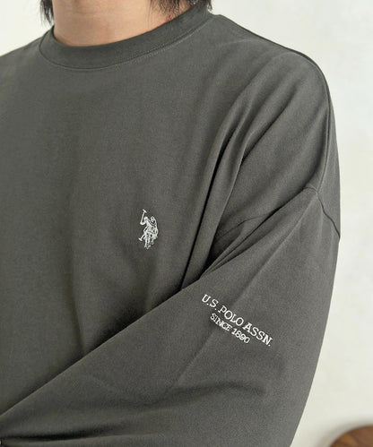 U.S. POLO ASSN. 抽繩泡泡廓形長袖T恤