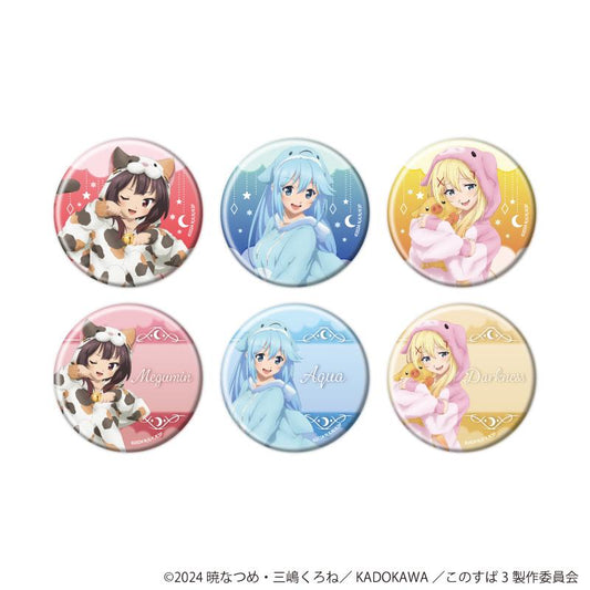 為美好的世界獻上祝福！（為美好的世界獻上祝福！） 動物睡衣系列 第7款 徽章 完整套裝 6個入