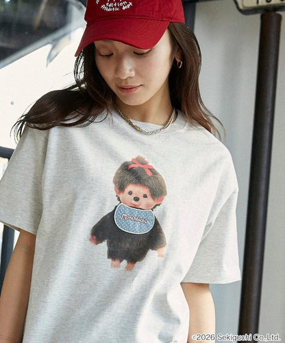 モンチッチ（蒙奇奇） 異材質拼接T恤