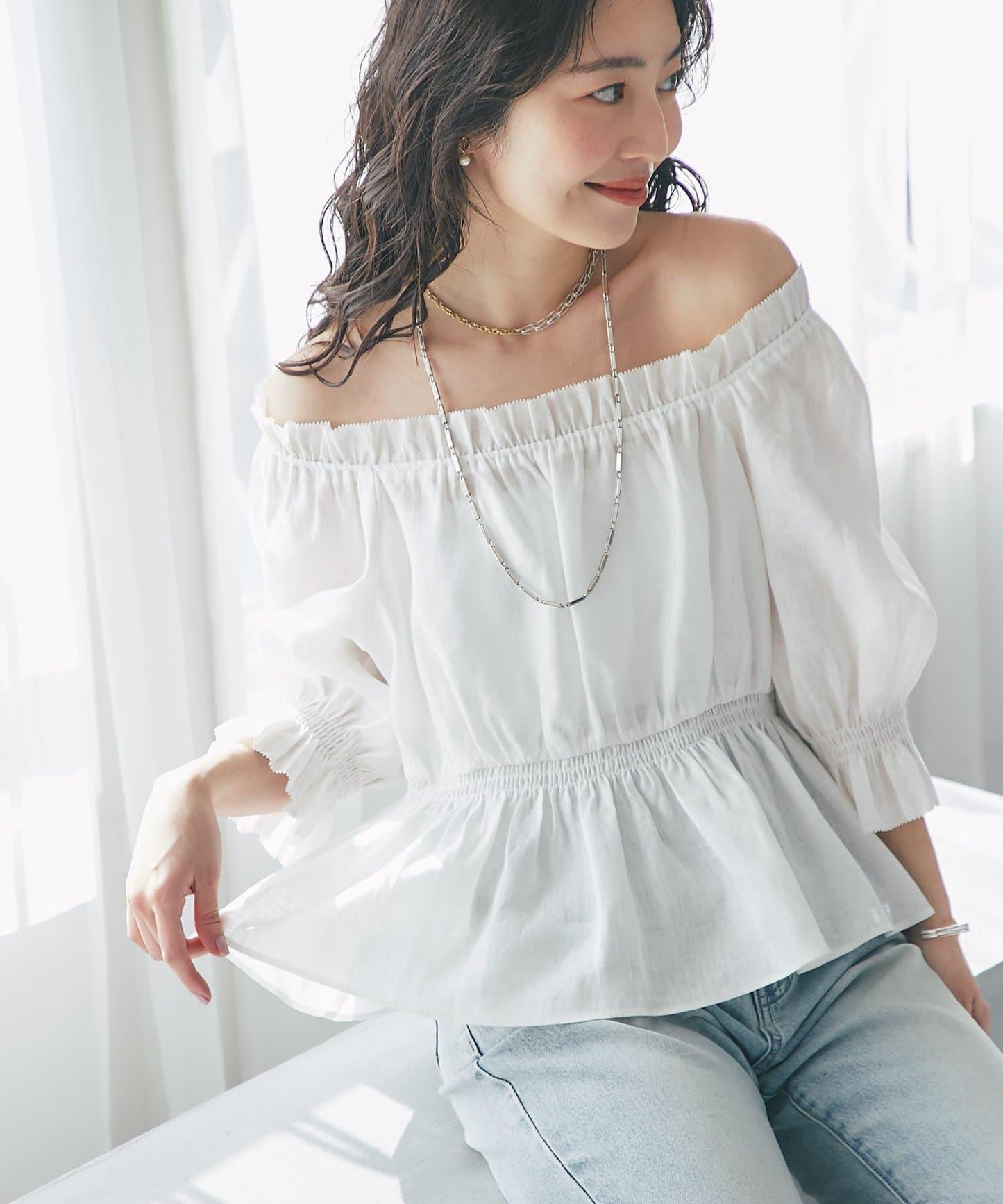 抽褶褶皺設計 女襯衫