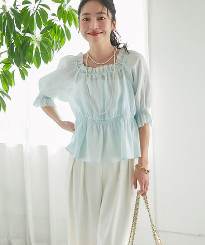 抽褶褶皺設計 女襯衫