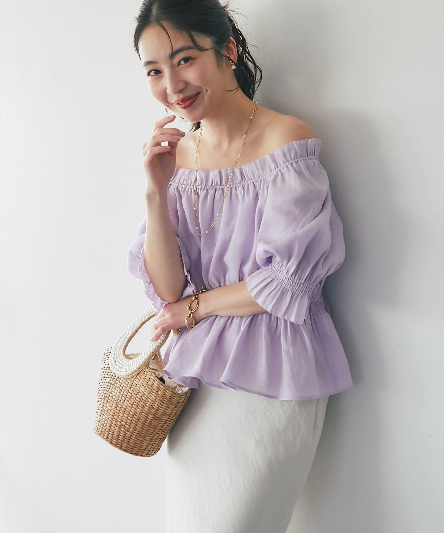 抽褶褶皺設計 女襯衫