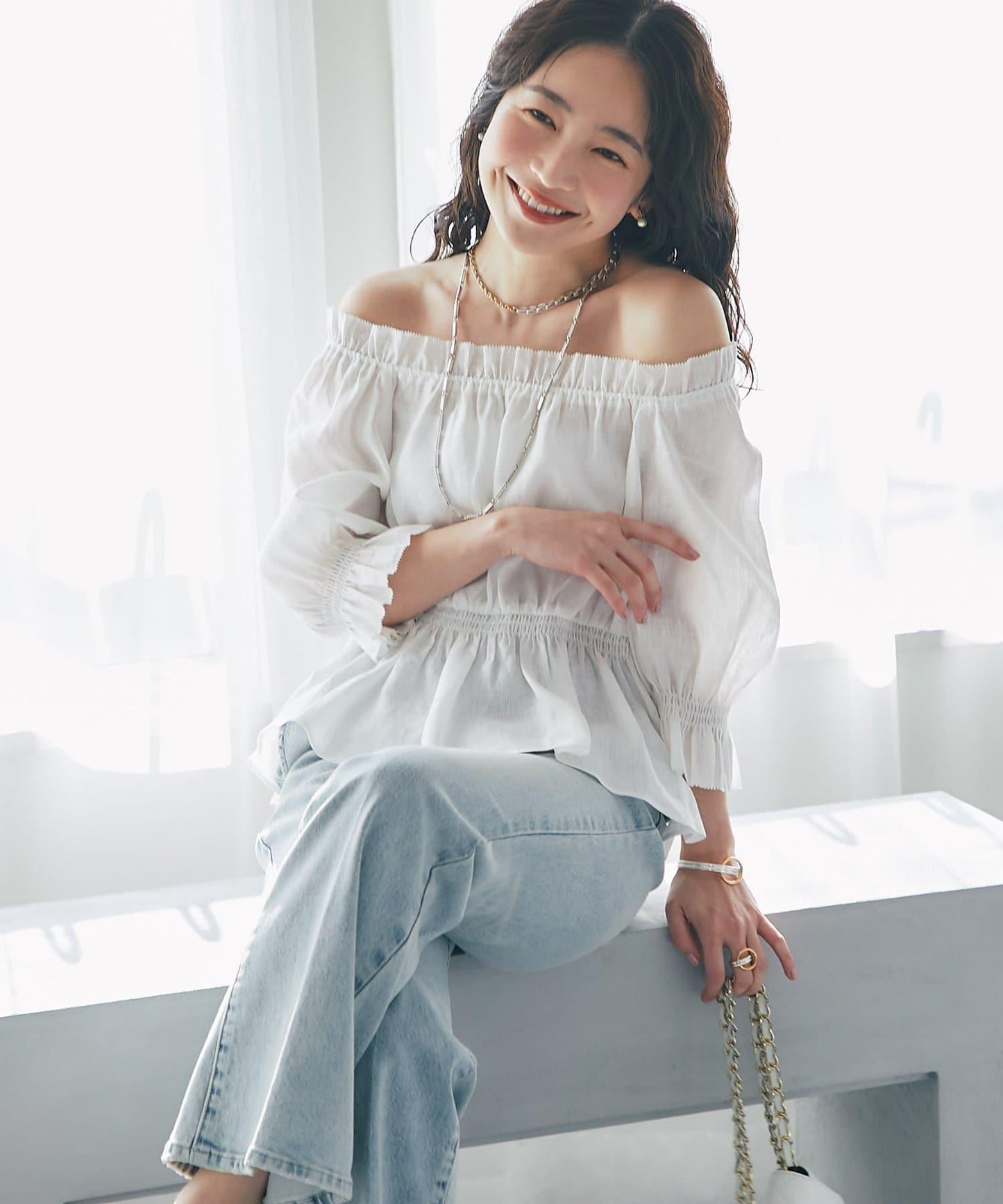 抽褶褶皺設計 女襯衫