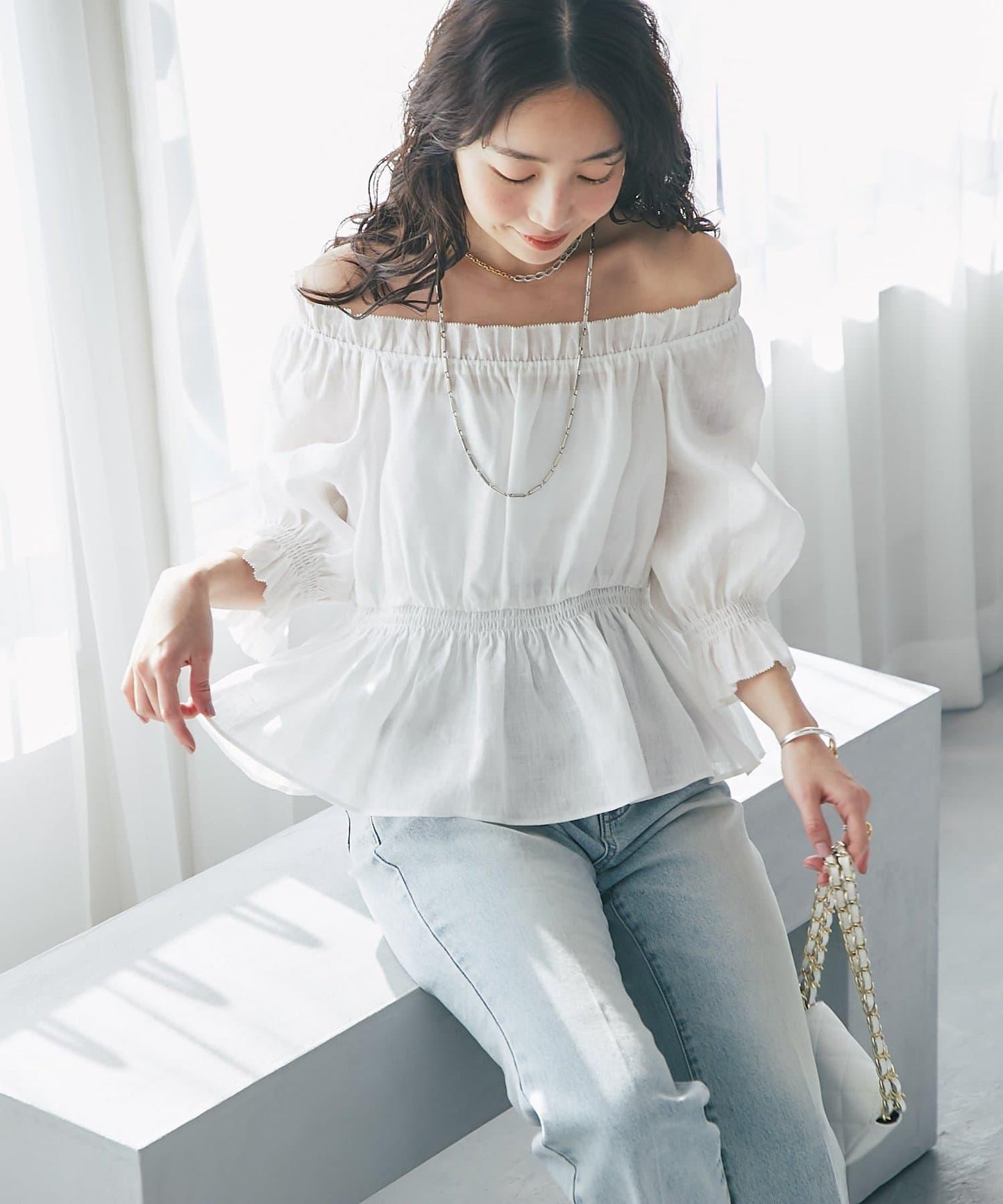 抽褶褶皺設計 女襯衫