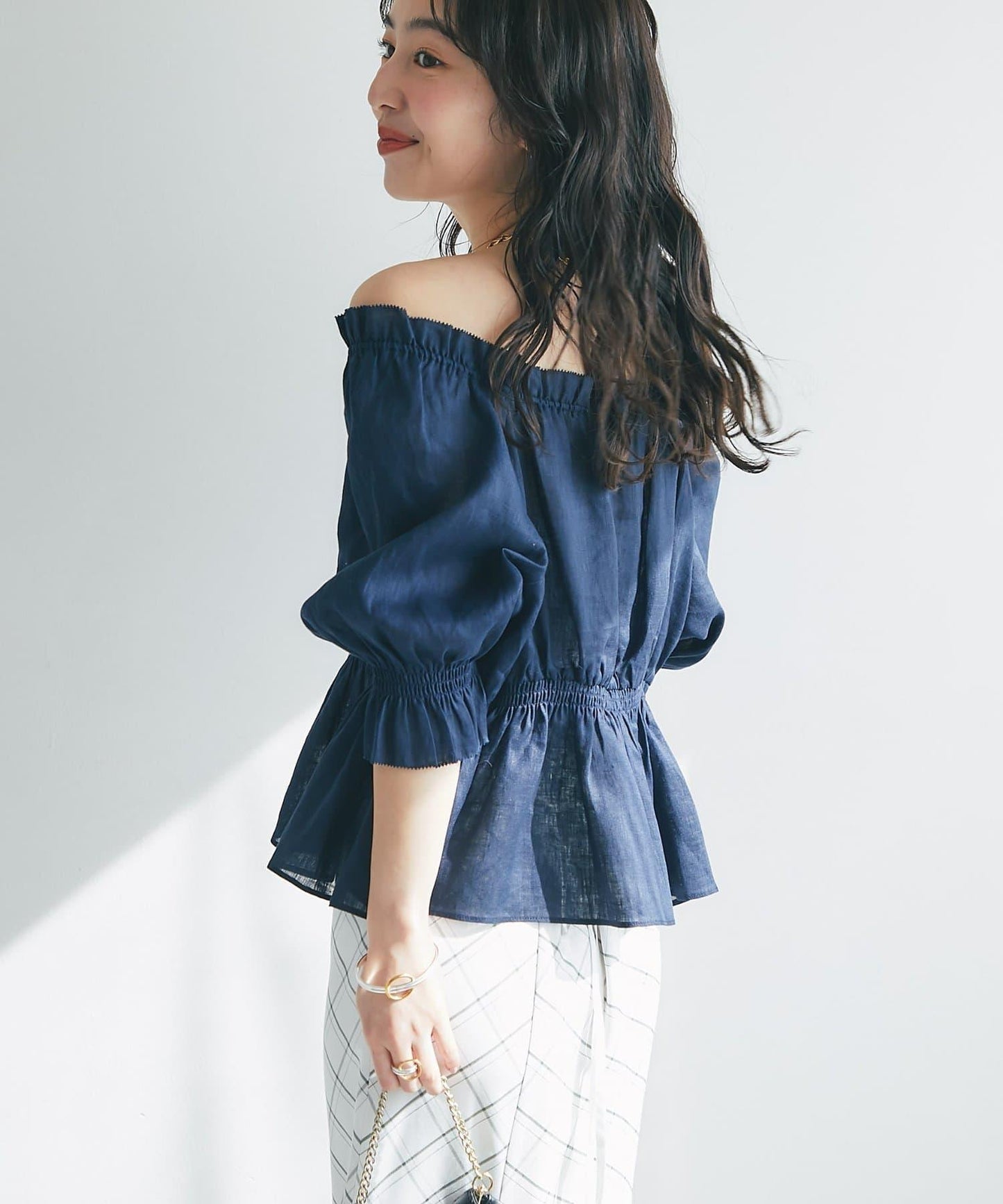 抽褶褶皺設計 女襯衫