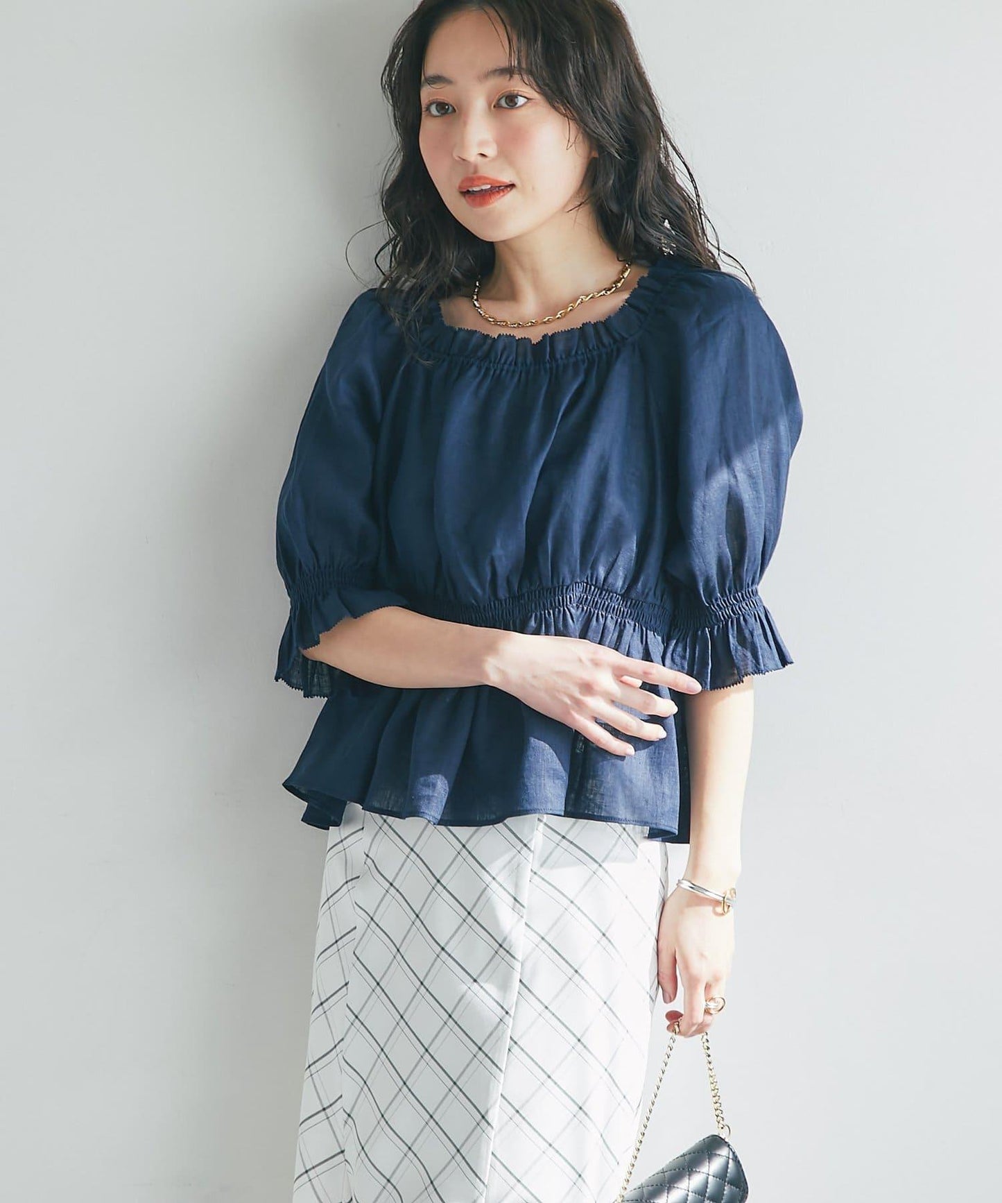 抽褶褶皺設計 女襯衫