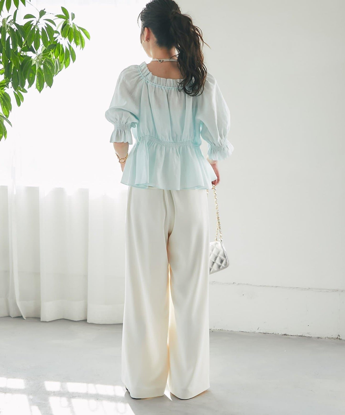 抽褶褶皺設計 女襯衫