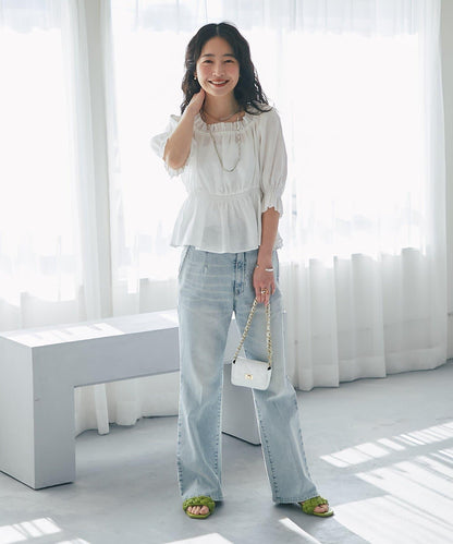 抽褶褶皺設計 女襯衫