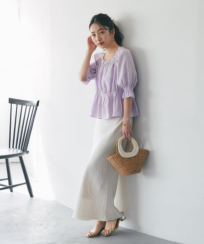 抽褶褶皺設計 女襯衫