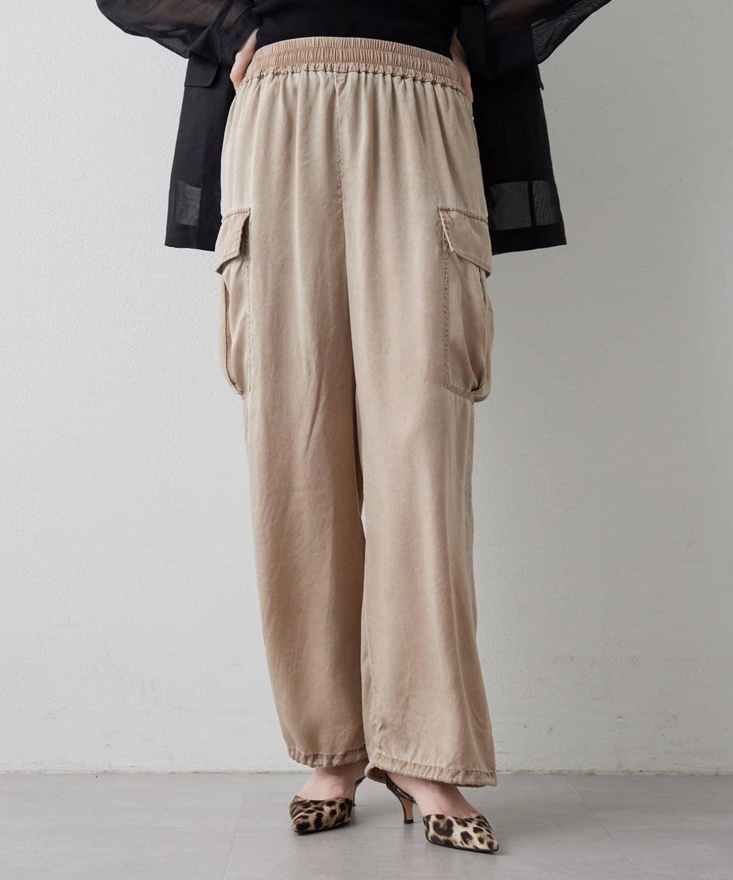 水洗做舊 銅氨面料 工裝褲