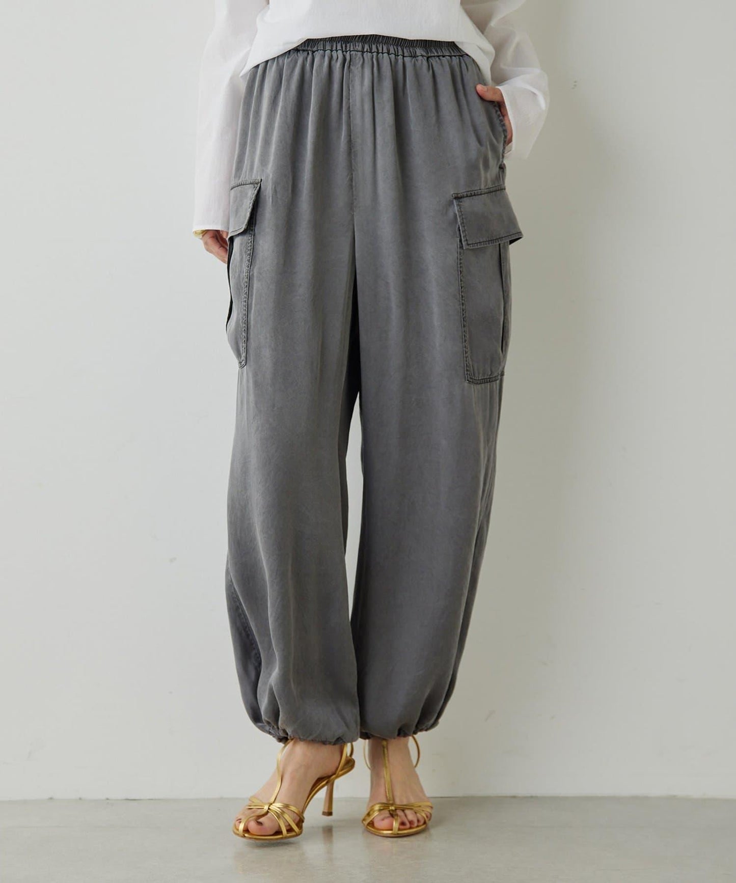 水洗做舊 銅氨面料 工裝褲