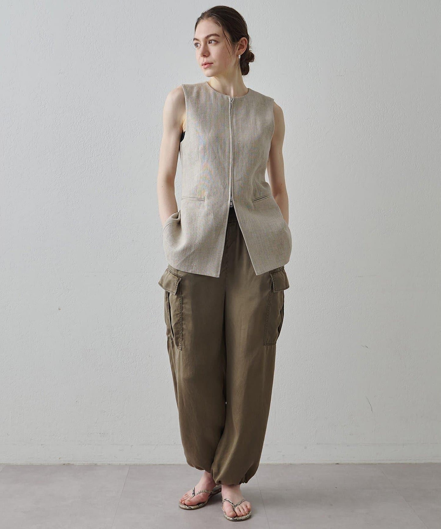 水洗做舊 銅氨面料 工裝褲