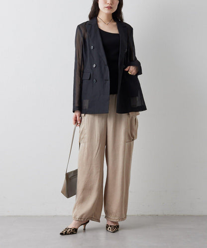 水洗做舊 銅氨面料 工裝褲