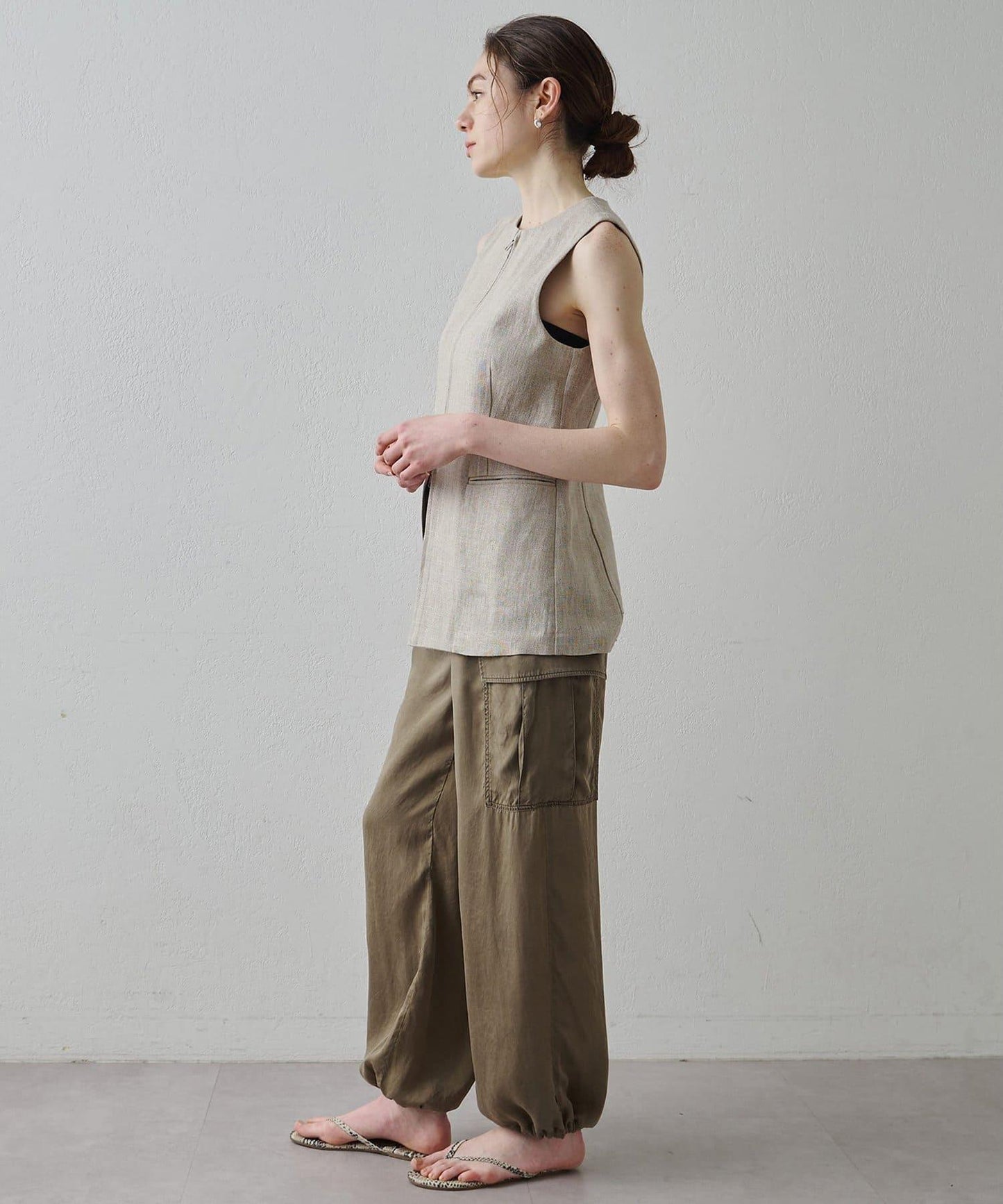 水洗做舊 銅氨面料 工裝褲