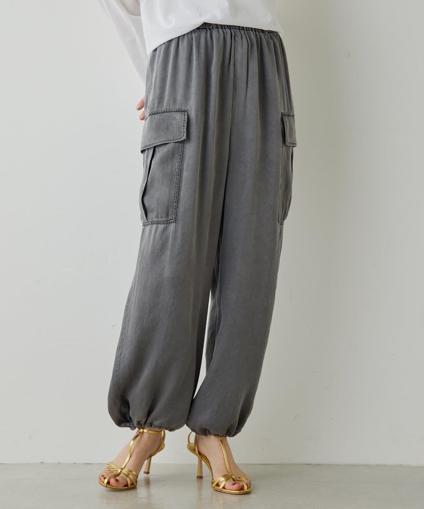 水洗做舊 銅氨面料 工裝褲