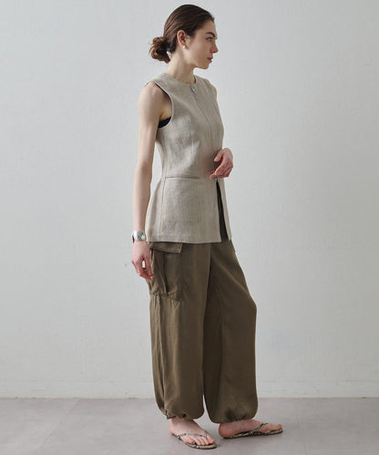 水洗做舊 銅氨面料 工裝褲