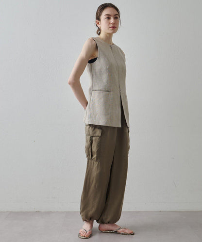 水洗做舊 銅氨面料 工裝褲