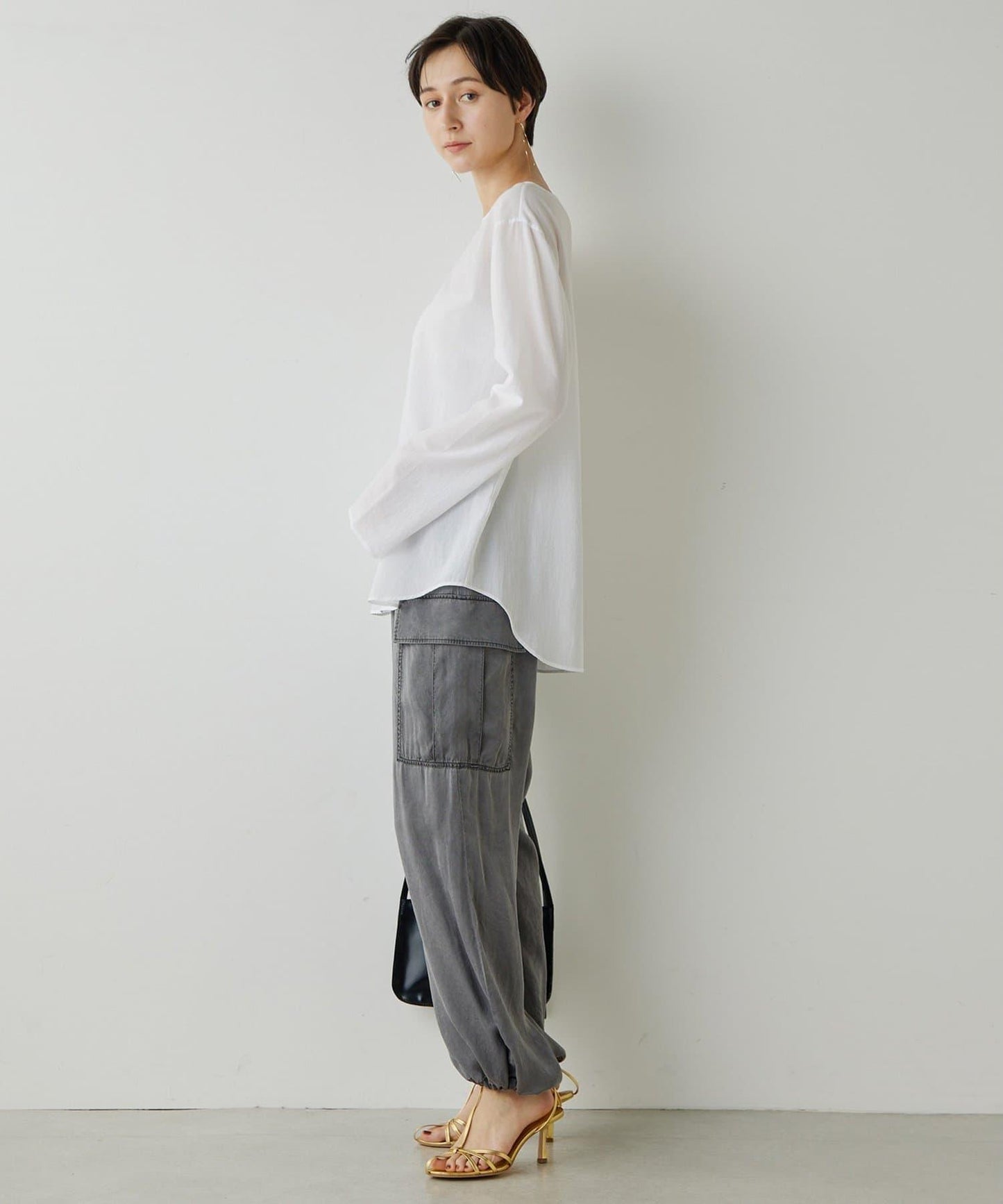 水洗做舊 銅氨面料 工裝褲