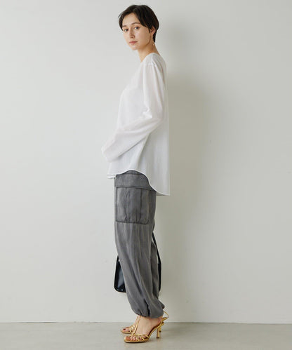 水洗做舊 銅氨面料 工裝褲