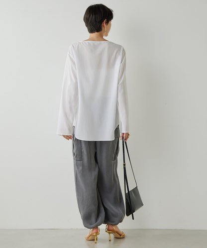 水洗做舊 銅氨面料 工裝褲