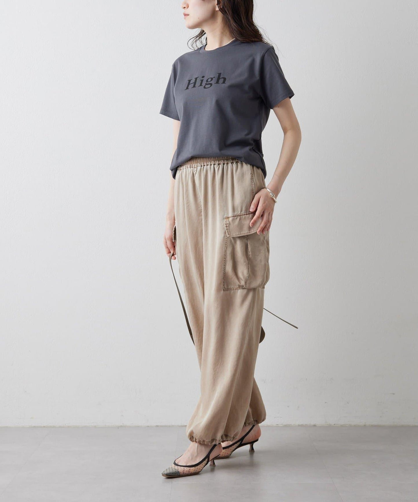 水洗做舊 銅氨面料 工裝褲