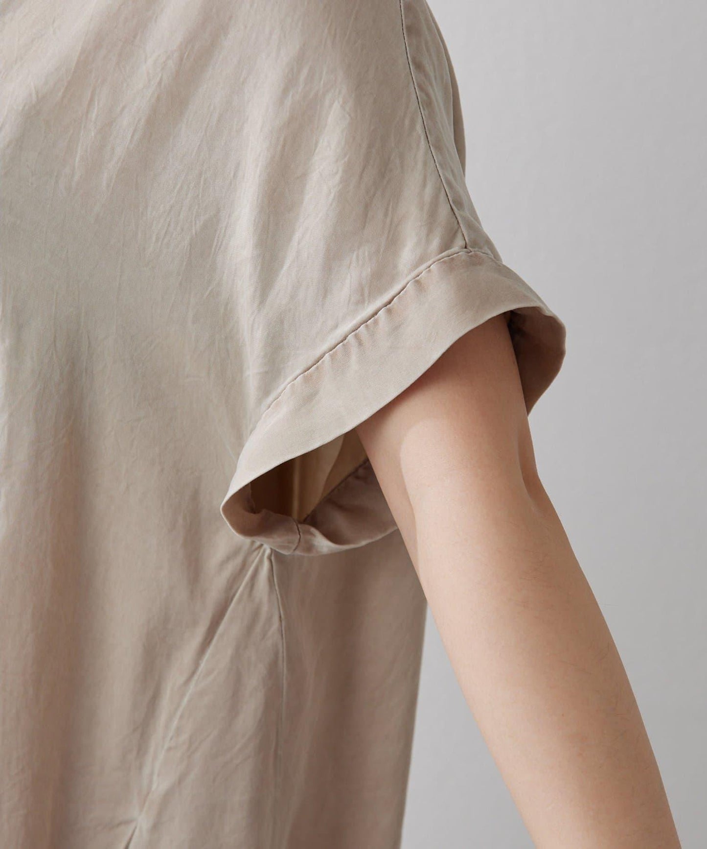 Drawing Numbers 水洗做舊銅氨面料襯衫連衣裙