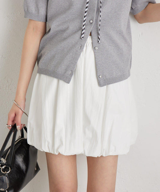 泡泡廓形迷你半身裙