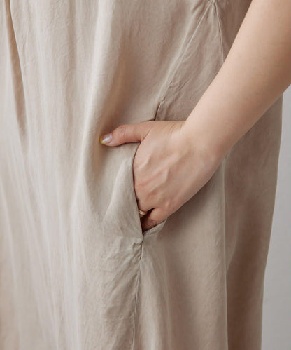 Drawing Numbers 水洗做舊銅氨面料襯衫連衣裙