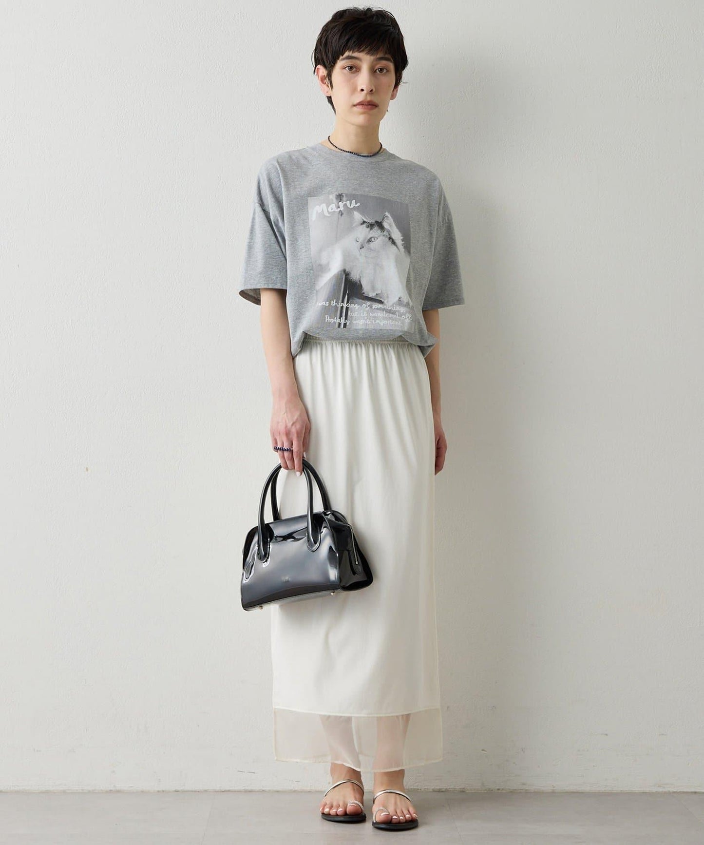 THE PAUSE 薄紗下襬包臀半身裙