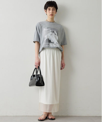 THE PAUSE 薄紗下襬包臀半身裙