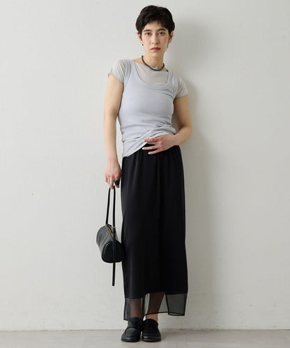 THE PAUSE 薄紗下襬包臀半身裙