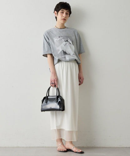 THE PAUSE 薄紗下襬包臀半身裙