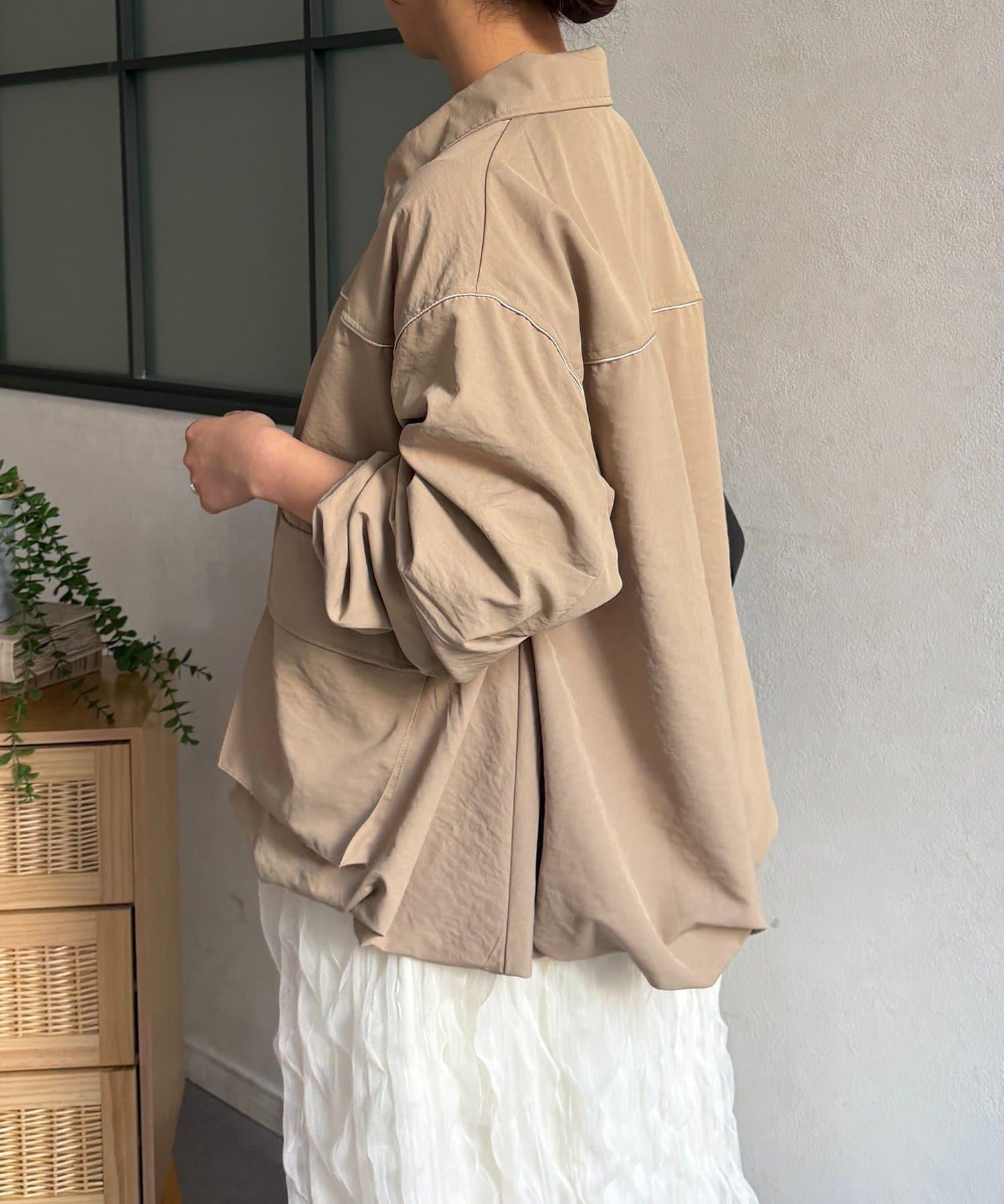 翻領蓬鬆廓形夾克