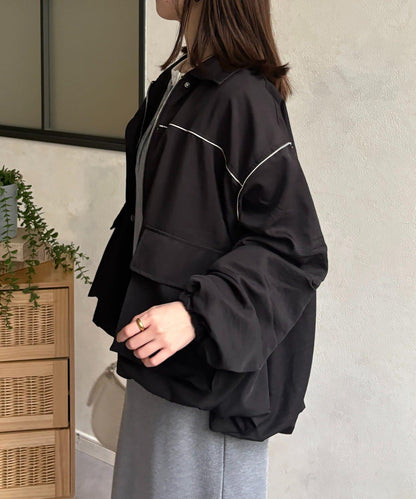 翻領蓬鬆廓形夾克