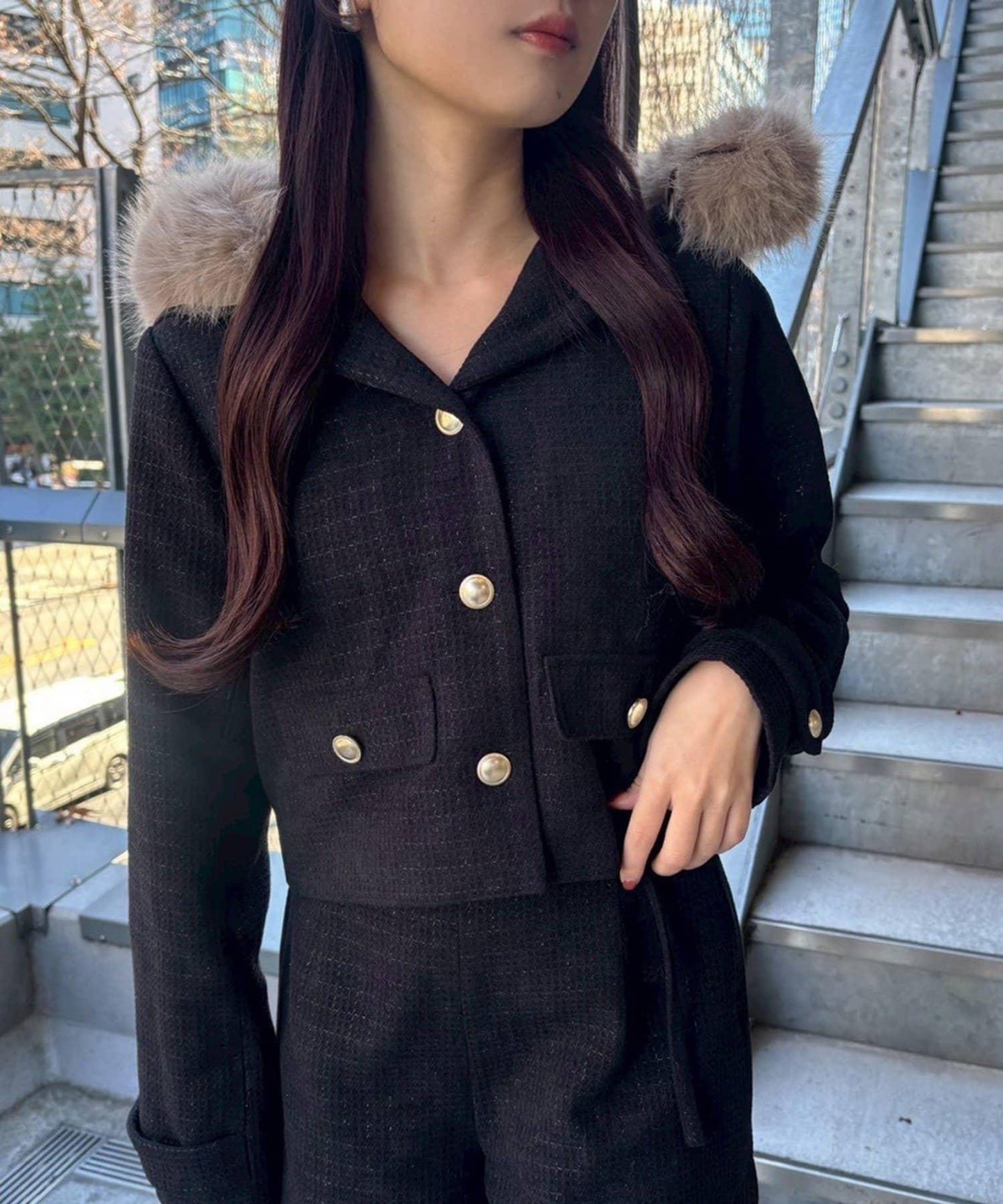 one after anoter 花呢連帽夾克