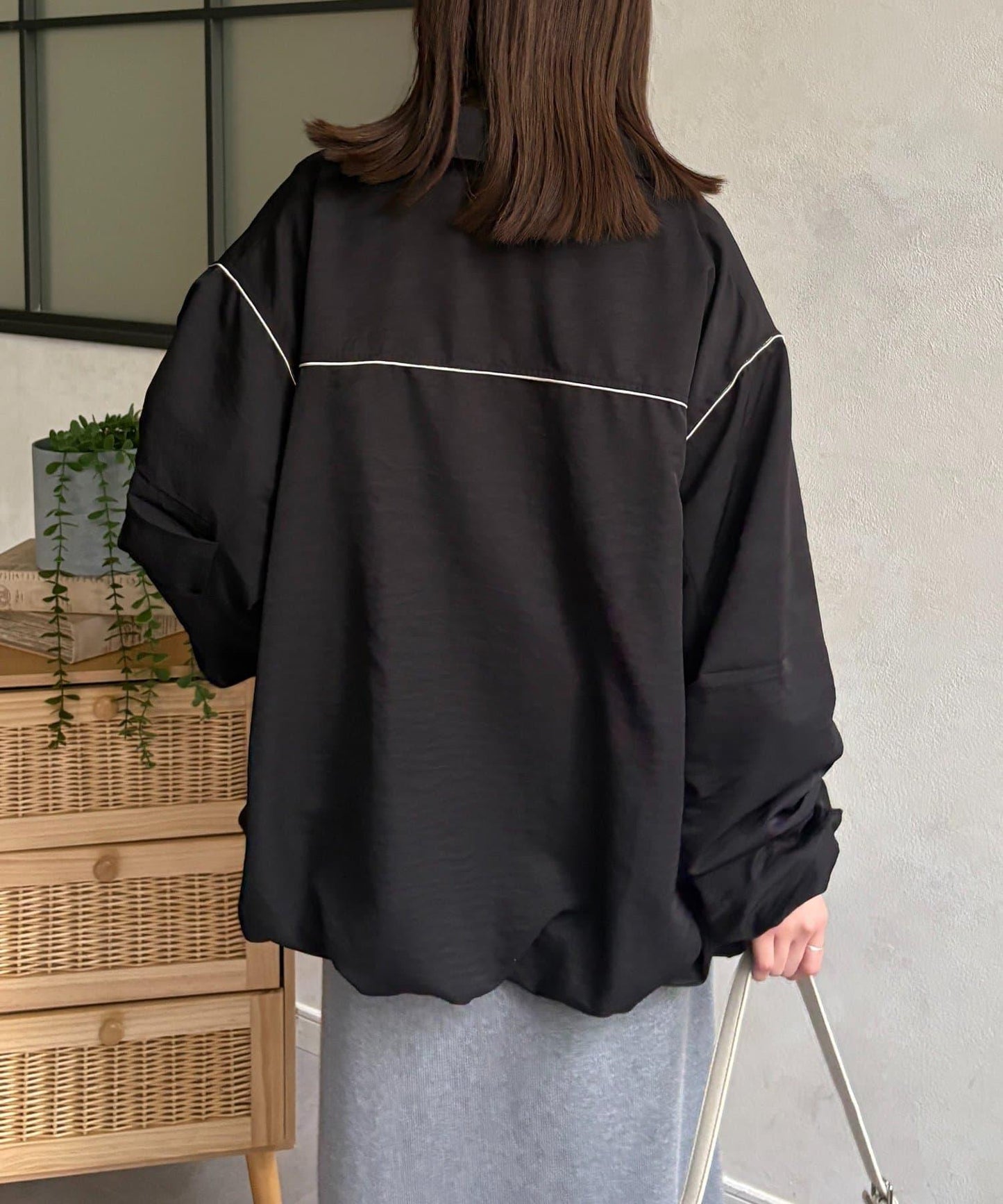 翻領蓬鬆廓形夾克