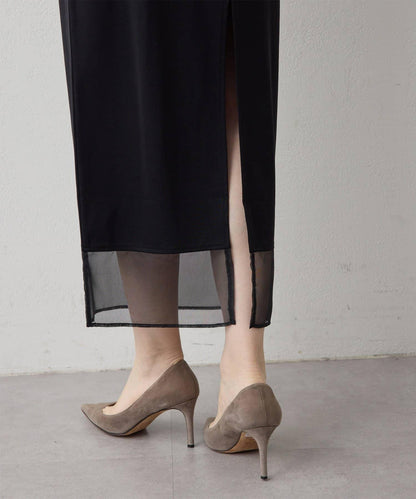 THE PAUSE 薄紗下襬包臀半身裙