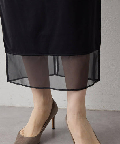 THE PAUSE 薄紗下襬包臀半身裙