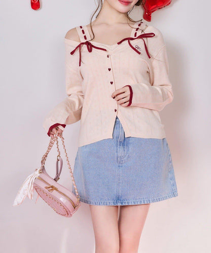 鏈條裝飾心形包 【one after anoter】