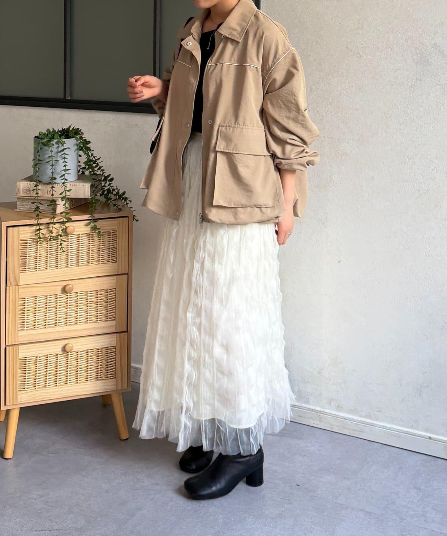 翻領蓬鬆廓形夾克