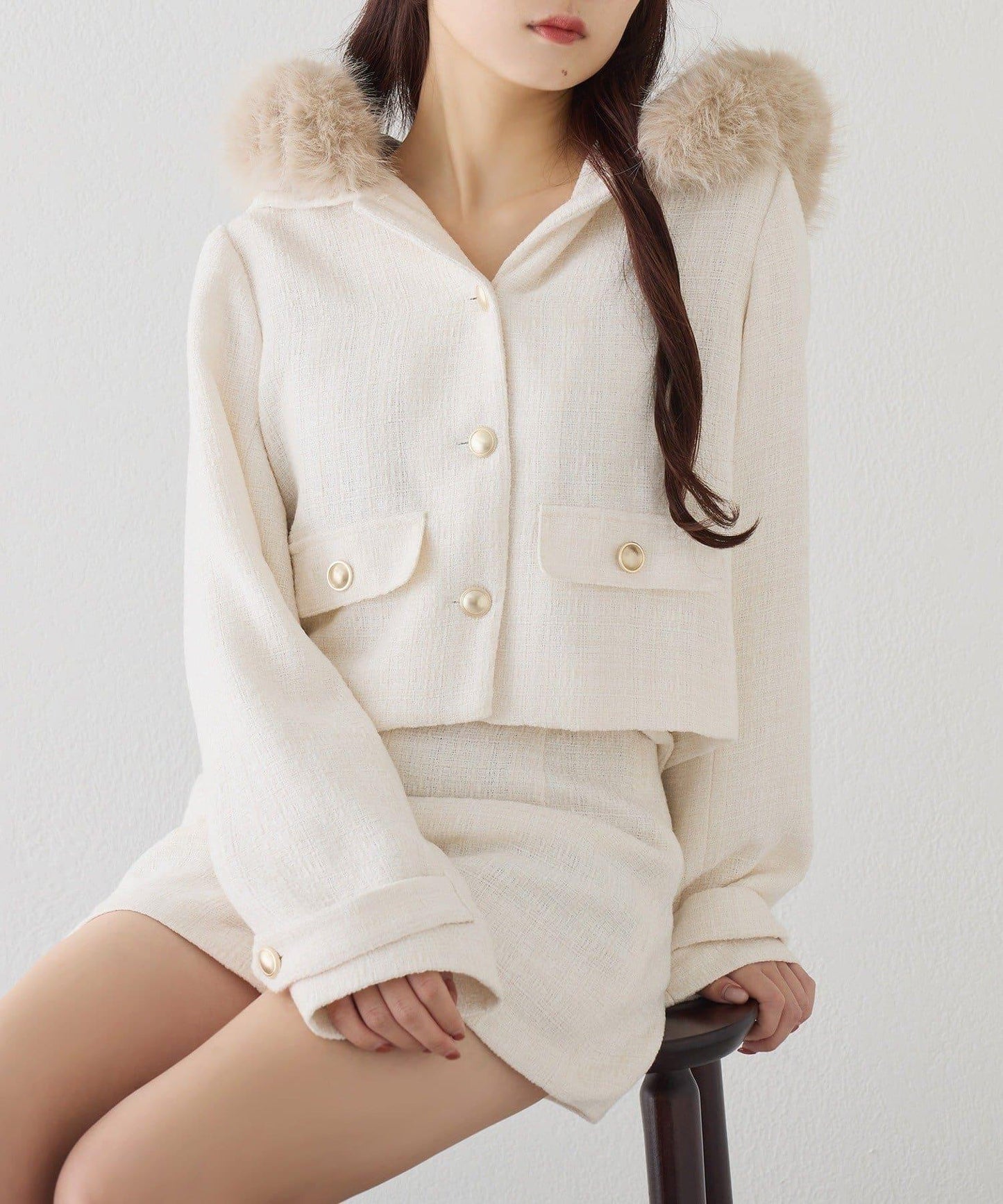 one after anoter 花呢連帽夾克