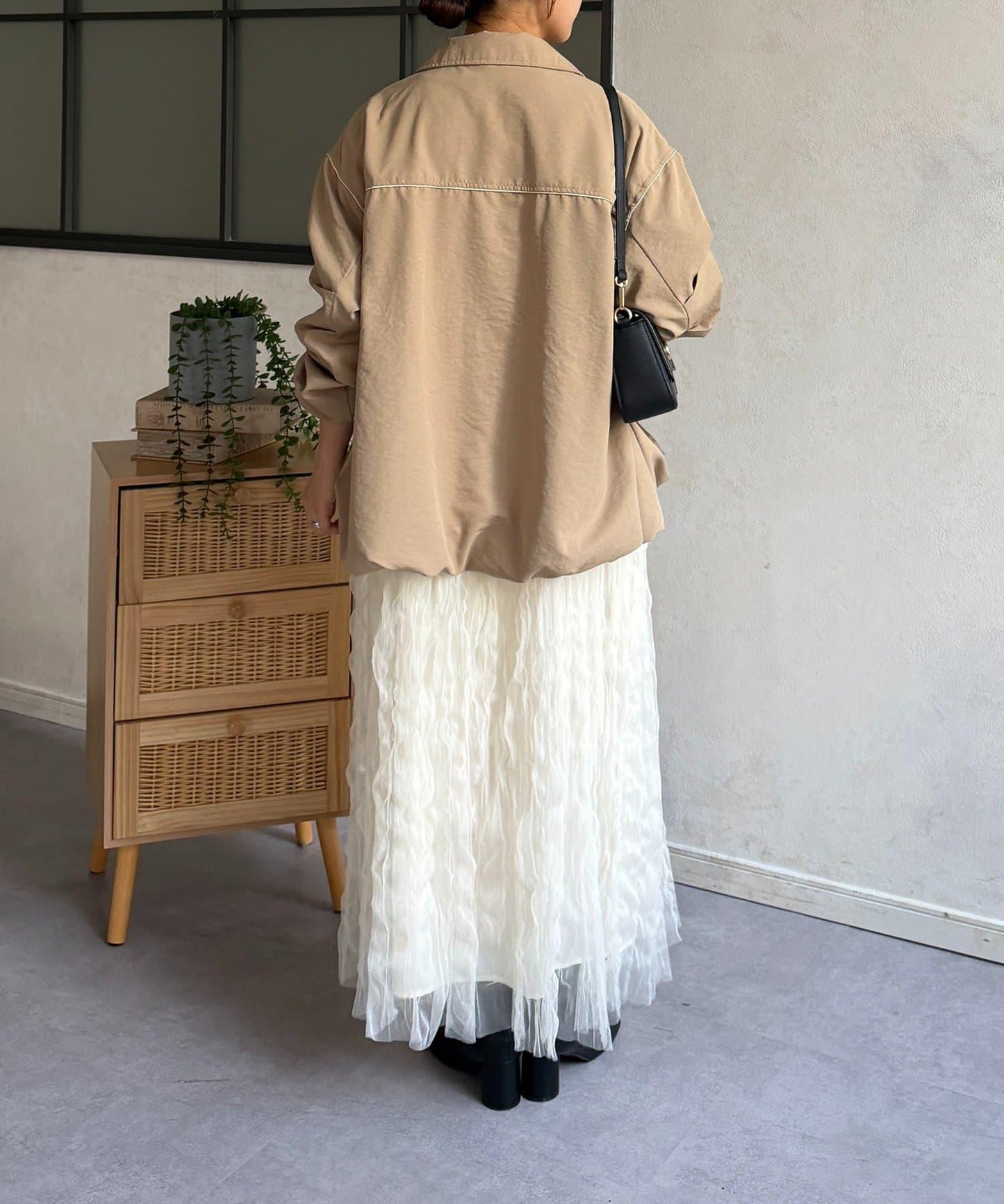 翻領蓬鬆廓形夾克